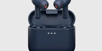 Cambridge Audio Melomania A100 SE wireless earbuds in Blue