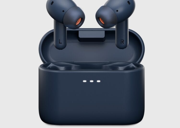 Cambridge Audio Melomania A100 SE wireless earbuds in Blue