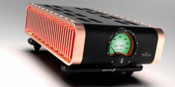 Dan D'Agostino Momentum Z Monoblock Amplifier on the new Momentum Z Amplifier Stands