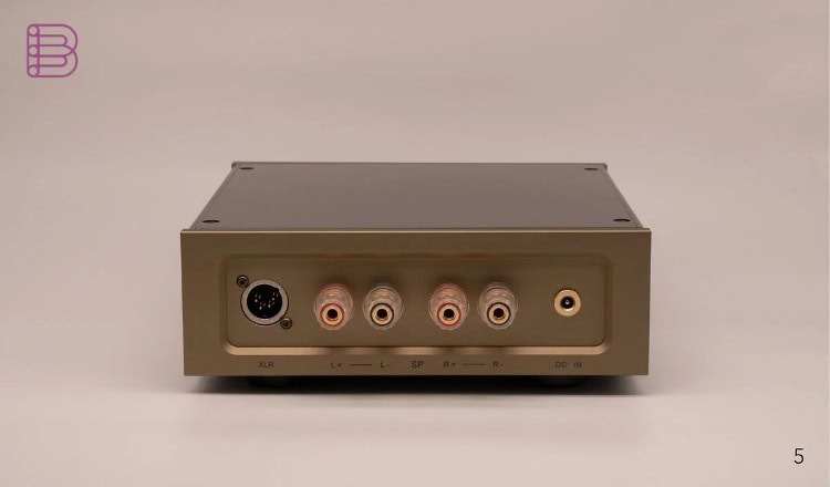 ESLAB EHT-7 rear panel with XLR and speaker-level inputs
