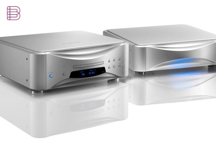 Esoteric Grandioso K1XE SACD player next to the optional Grandioso PS1XE external power supply