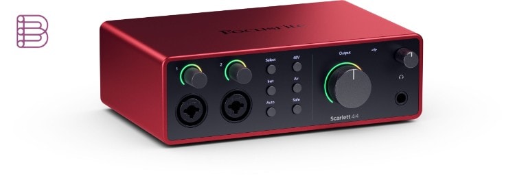 Focusrite Scarlett 4i4 audio interface with MIDI Control support