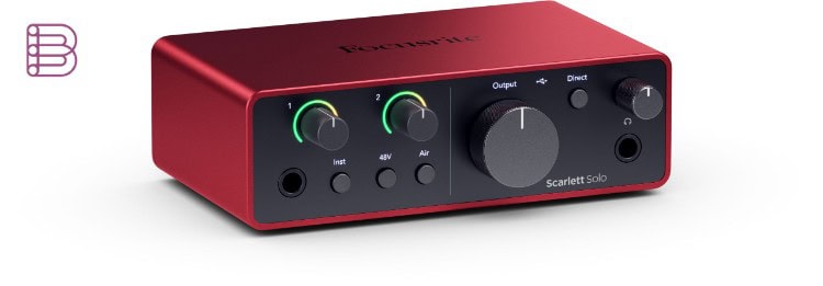 Focusrite Scarlett Solo audio interface with MIDI Control support