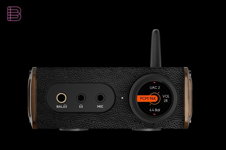 HiBy Digital BD100 desktop DAC and headphone amplifier, front view