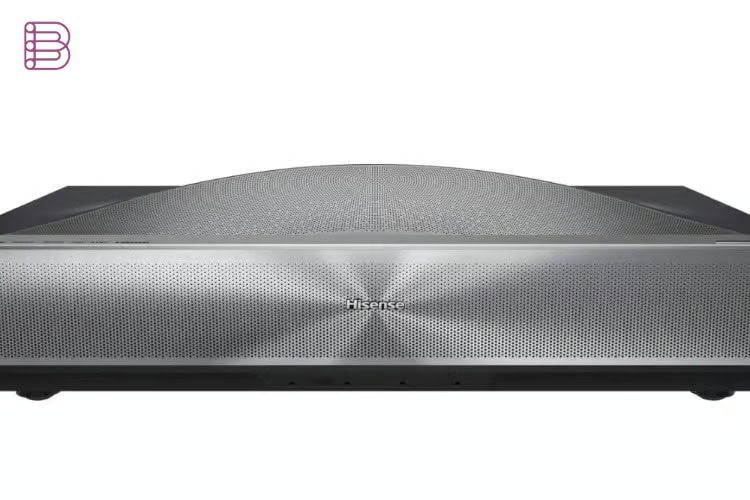 Hisense PX4 Pro TriChroma laser cinema projector, angled view