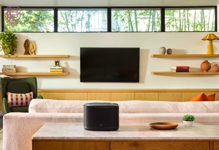 JBL multi-room system flagship JBL Cove X1 with Dolby Atmos in a living room