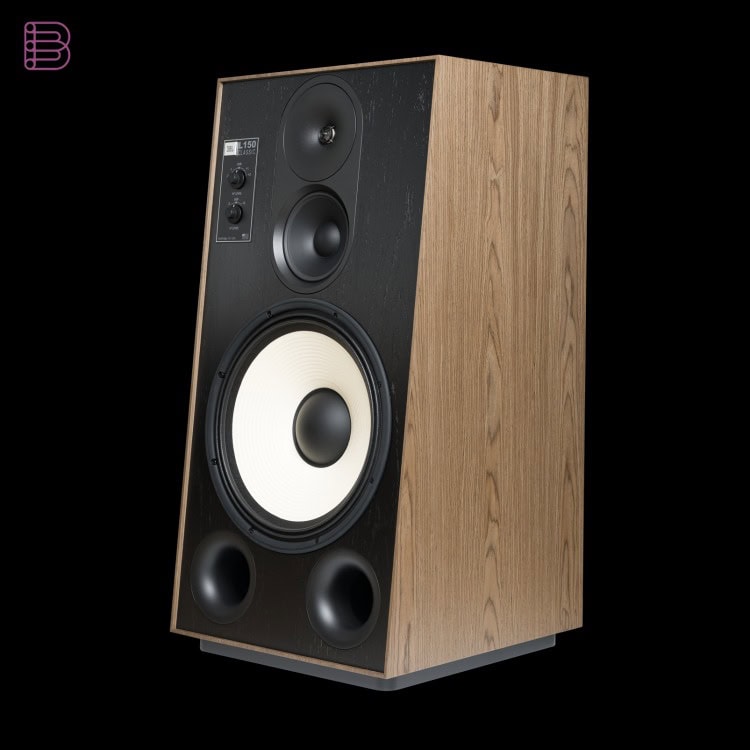 JBL L150 Classic loudspeaker in a three-quarter view without grille