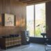 Pair of JBL L150 Classic loudspeakers in a wood-panelled listening room