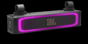 JBL RALLYBAR 2 soundbar with LED lighting, shown at SEMA Show 2026