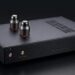 Linear Tube Audio Aero+ DAC with exposed tubes on a dark background