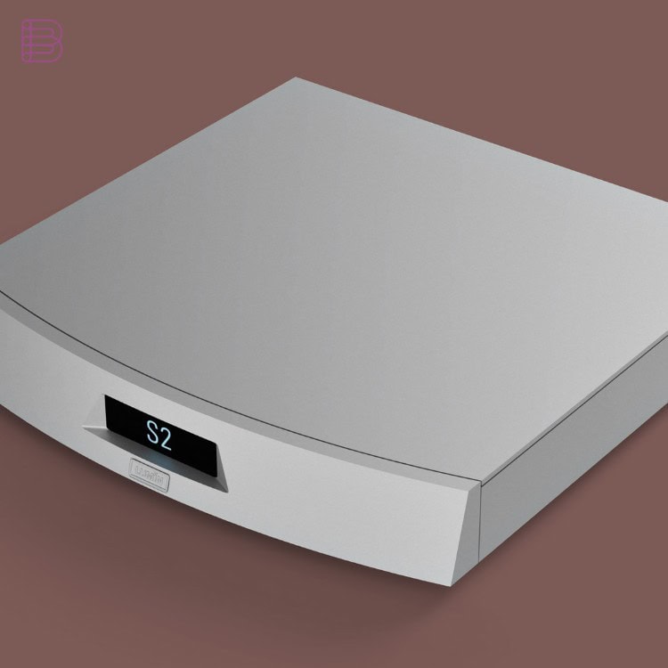 LUMIN S2 network streamer in raw aluminium finish