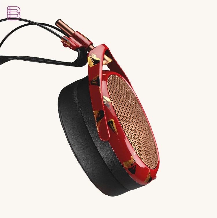 Meze Audio POET Jazz Special Edition Brass and Smoke hand-painted headphone