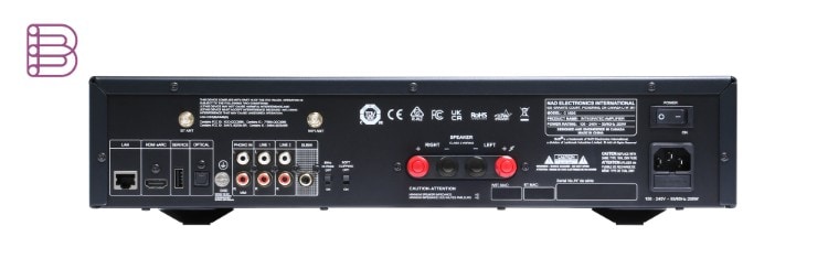 NAD C 359S integrated amplifier rear panel with connections