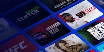 Live TV on PS5 wall of channels and shows