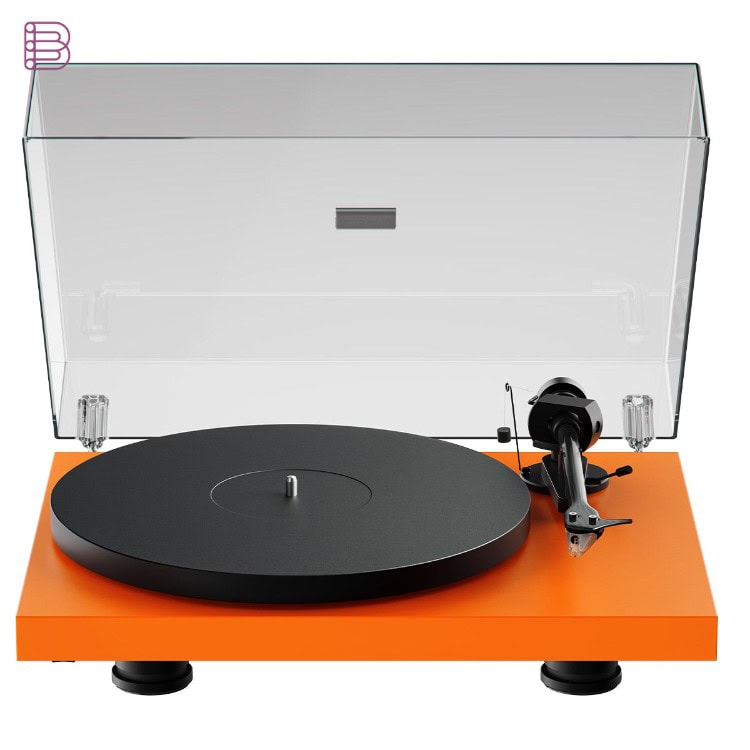 Pro-Ject Signal Orange Debut EVO 2 turntable, front view