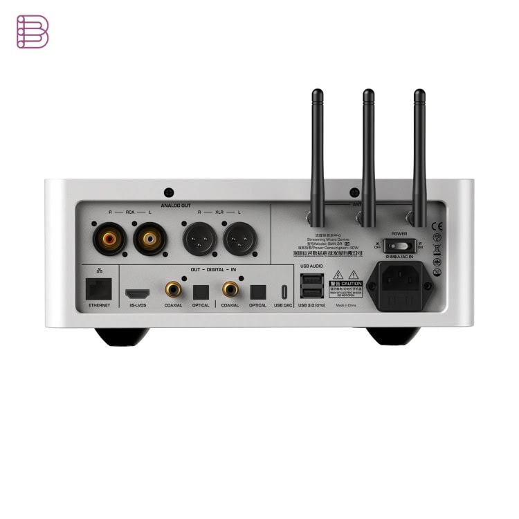 Shanling SM1.3R HD rear panel with RCA, XLR and digital connections