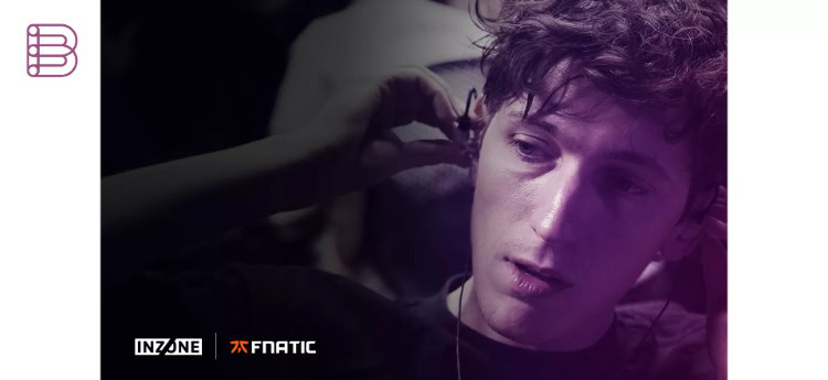 Esports player using Sony INZONE gear developed with Fnatic