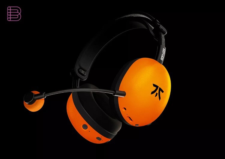 Sony INZONE H9 II Fnatic Edition orange and black gaming headset with Fnatic logo