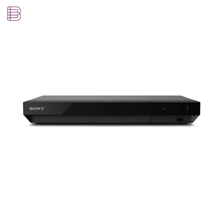 Sony UBP-X700 4K Ultra HD Blu-ray player, front view with remote