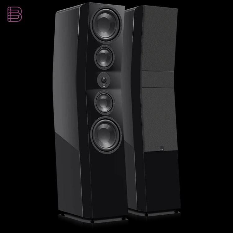 Pair of SVS Ultra Evolution Pinnacle floorstanding loudspeakers in black gloss