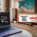SVS America's Best Online Shops 2027 badge in a living room with SVS loudspeakers