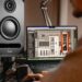 Teufel Studio 5X BT active studio monitor on a desk in a home recording setup