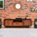 Triangle Borea BR05 bookshelf speakers in a living room, green finish