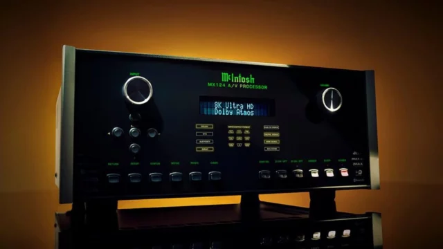 McIntosh MX124: 13.4 channels, 8K video, Dirac Live Room Correction. The new standard in luxury home theater. Link in bio for the full story. #McIntosh #MX124 #HomeTheater #DolbyAtmos #HighEndAudio #LuxuryAV #HomeCinema #AVProcessor #McIntoshLabs #BestOfHighEnd