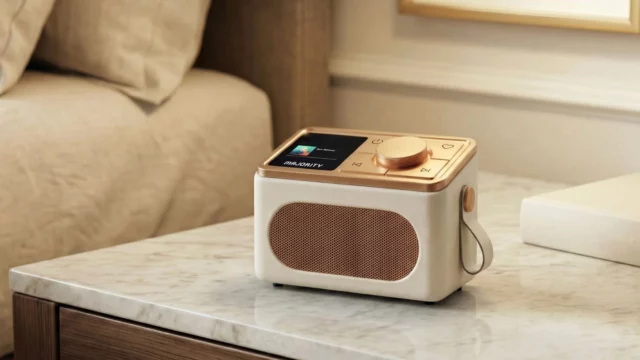 Big sound, tiny footprint. Majority's new Mini Shelford radio fits in your palm and comes in four retro colourways. Link in bio. #Majority #MiniShelford #PortableRadio #DABRadio #BluetoothSpeaker #RetroDesign #HomeAudio #TechLaunch #GiftIdeas #BestOfHighEnd