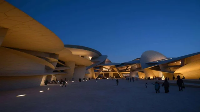 128 Panasonic PT-RQ25K laser projectors. One HIVE media platform. Ten immersive galleries at the National Museum of Qatar. Link in bio for the full story. #Panasonic #HIVE #NationalMuseumOfQatar #LaserProjection #ImmersiveMuseum #ProAV #Doha #Qatar #ProjectionMapping #BestOfHighEnd