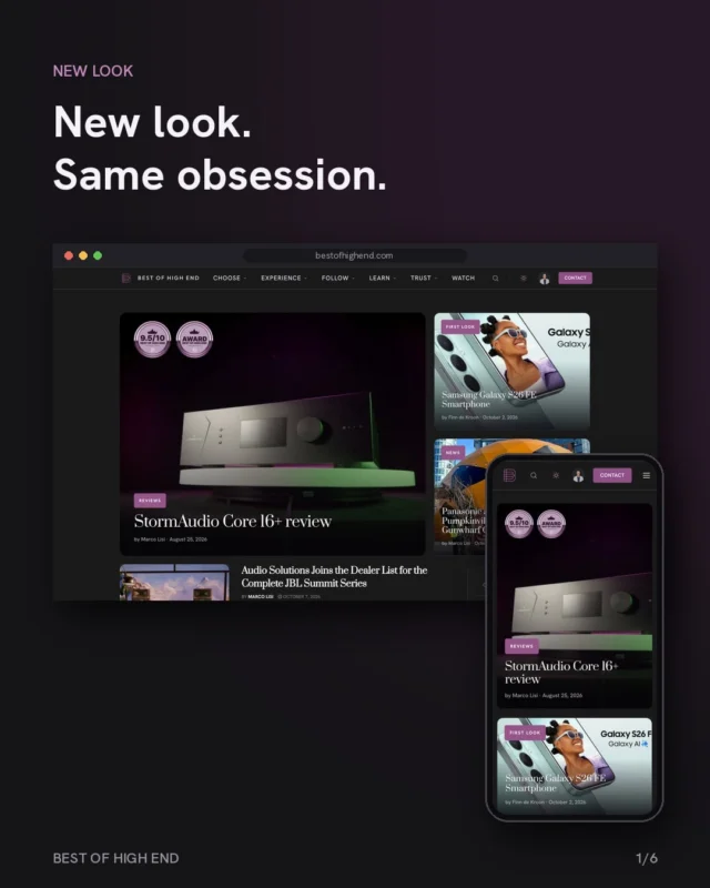 Swipe through the new Best of High End 👉
Five clear sections, scores and Awards right on the homepage, all our videos in one place, and a look inside the rooms where we actually listen.
Which room should we take you inside first? Tell us below 👇
Full story via the link in bio.
#bestofhighend #highendaudio #hifi #audiophile #listeningroom #homecinema #hifisystem